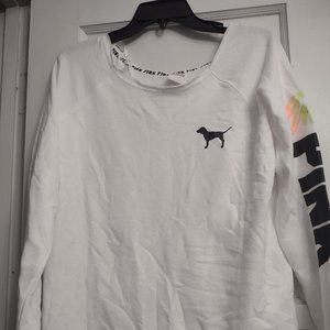 Victoria's Secret Pink rainbow back print sweat long sleeve